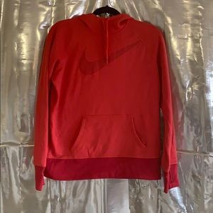 Nike Pink and Burgundy Therma-Fit Hoodie